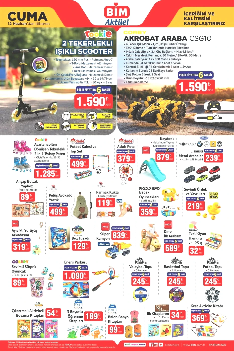 BİM MARKET SATIŞTA BİM AFİŞİ 10-12 HAZİRAN 2026 BİM Kataloğu İndirimli Ürünler Listesi: Bimde bu hafta neler var Bu Cuma Bim Broşürü Elektrikli Scooter Getiriyor
