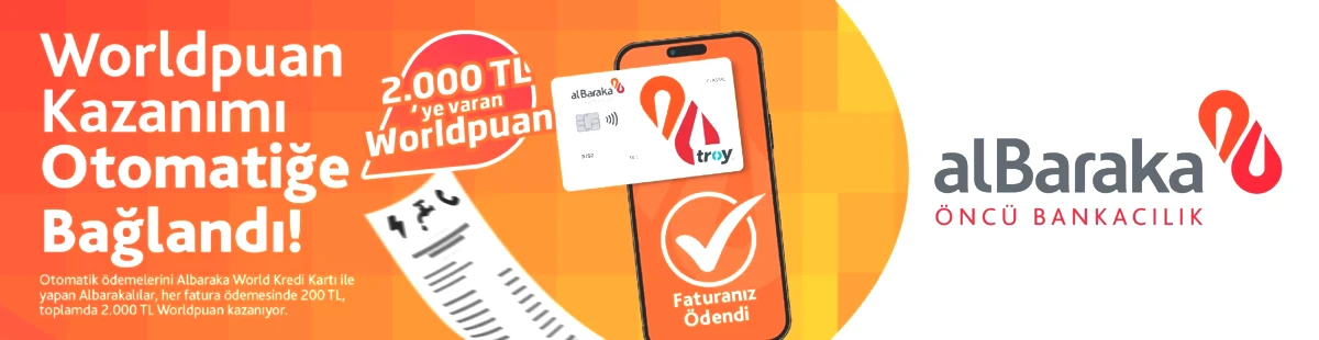 Otomatik Fatura Ödeme Talimatlarına 2.000 TL Worldpuan!