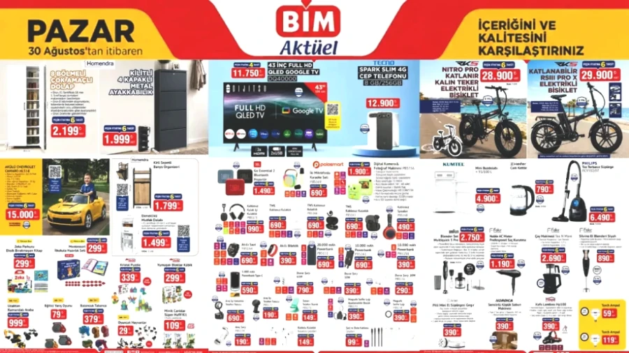 BİM 30 Ağustos 2026 Aktüel Ürünler! Kaçırmamanız Gereken Fırsatlar Burada!