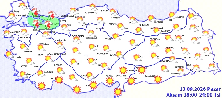 Meteoroloji uyardı: İstanbul dahil birçok ilde sağanak bekleniyor! İşte il il hava durumu - Resim : 3