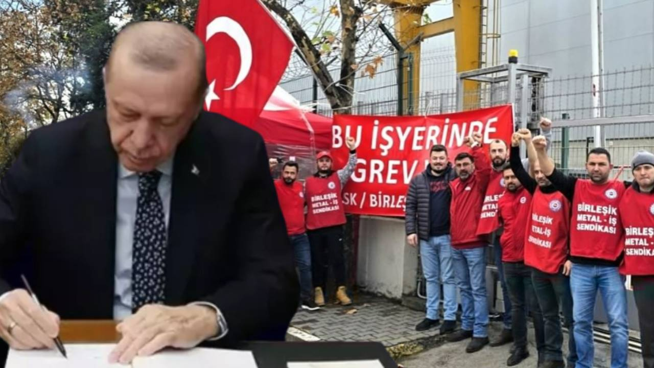 Cumhurbaşkanı Erdoğan'ın Kararıyla Birleşik Metal-İş Grevi Milli Güvenlik Sebebiyle Durduruldu