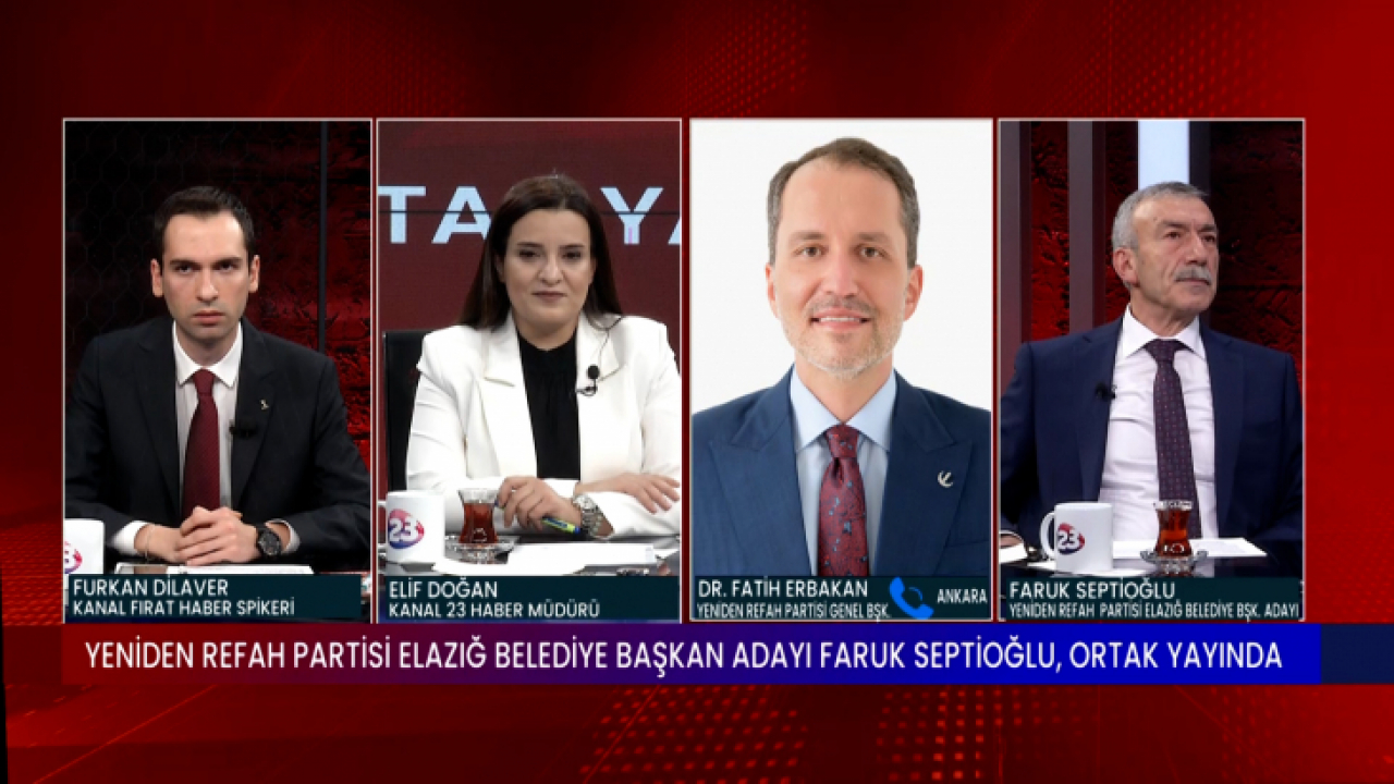Yeniden Refah Partisi Genel Başkanı Erbakan Canlı Yayında Elazığlılara Seslendi