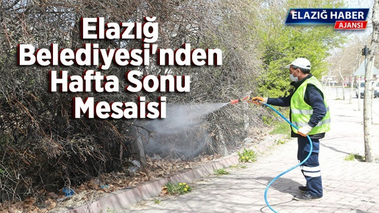 Elazığ Belediyesi'nden Hafta Sonu Mesaisi