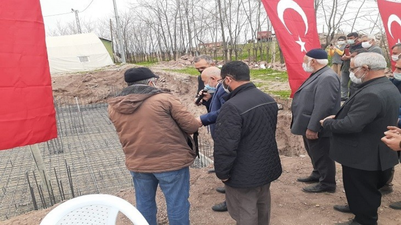 Çağlar Köyü Camii Temeli Dualarla Atıldı