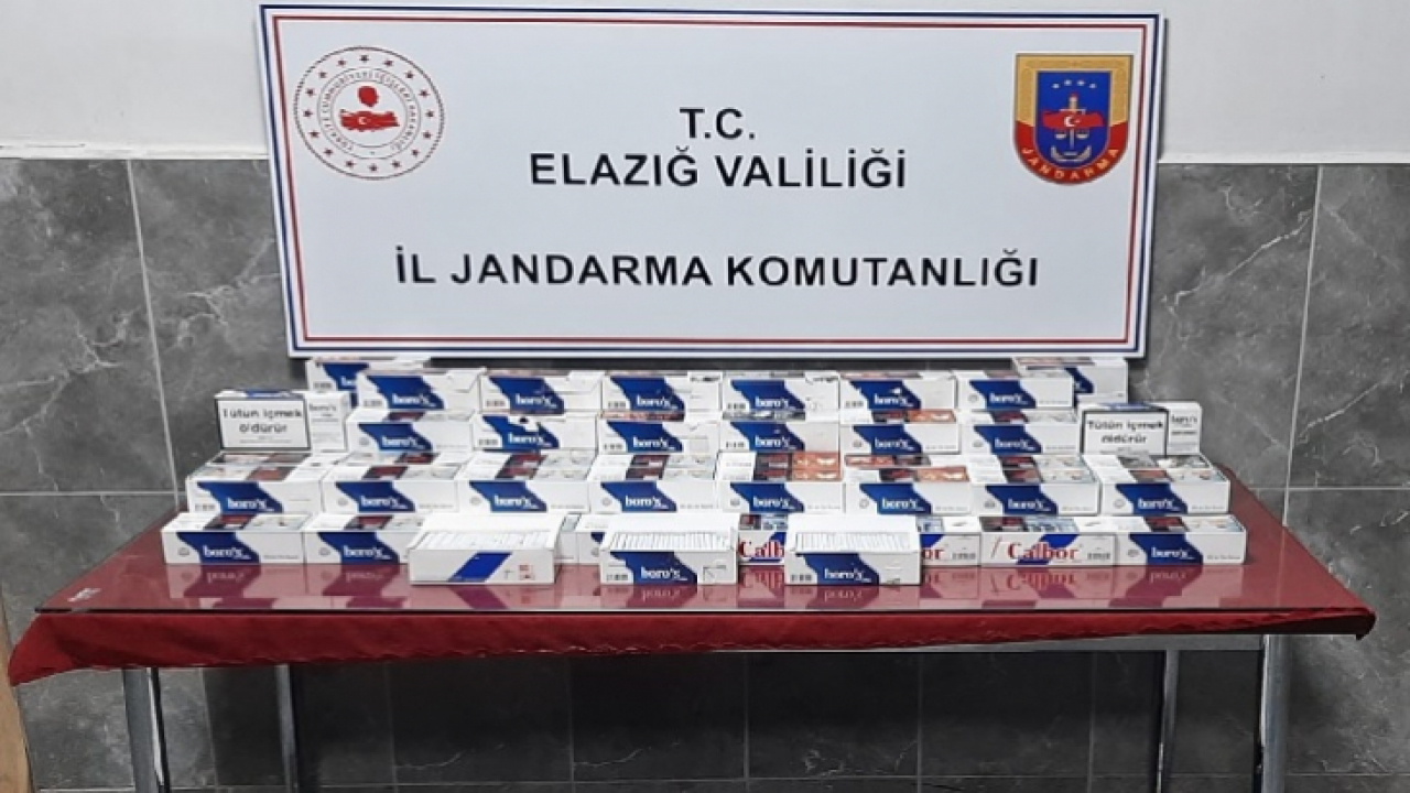 Elazığ'da bin paket bandrolsüz sigara ele geçirildi