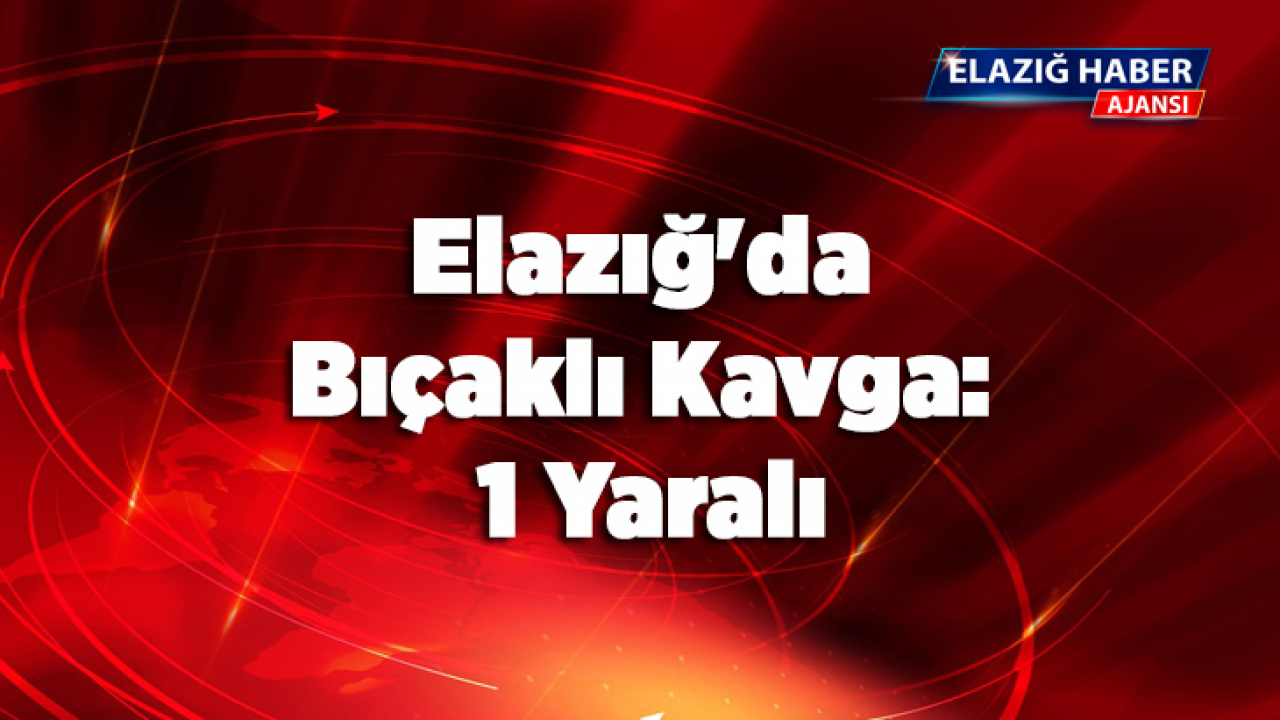 Elazığ'da bıçaklı kavga: 1 Yaralı