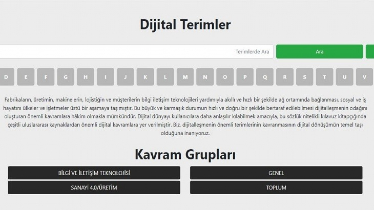 Dijital Terimler Kılavuzu İş Dünyasının Hizmetine Sunuldu