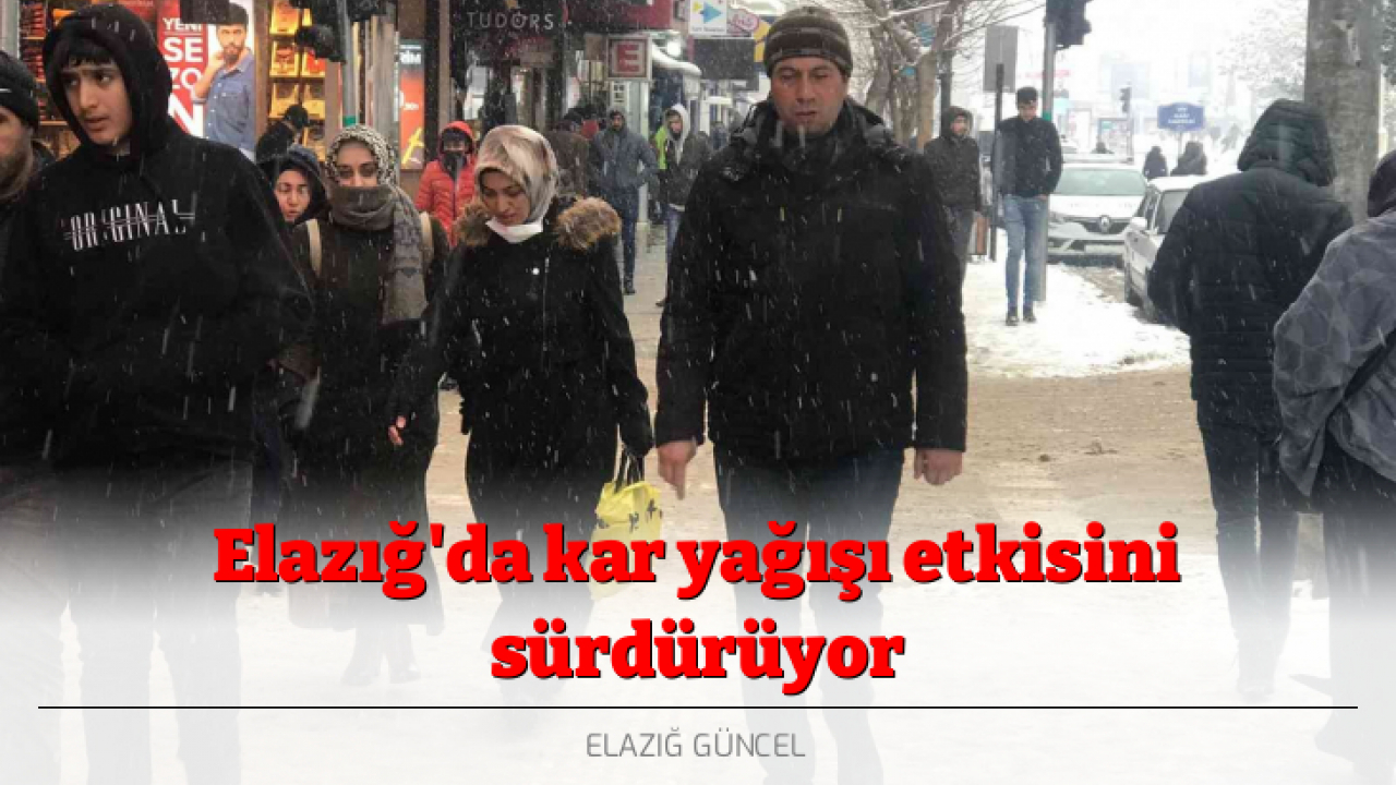 Elazığ'da kar yağışı etkisini sürdürüyor