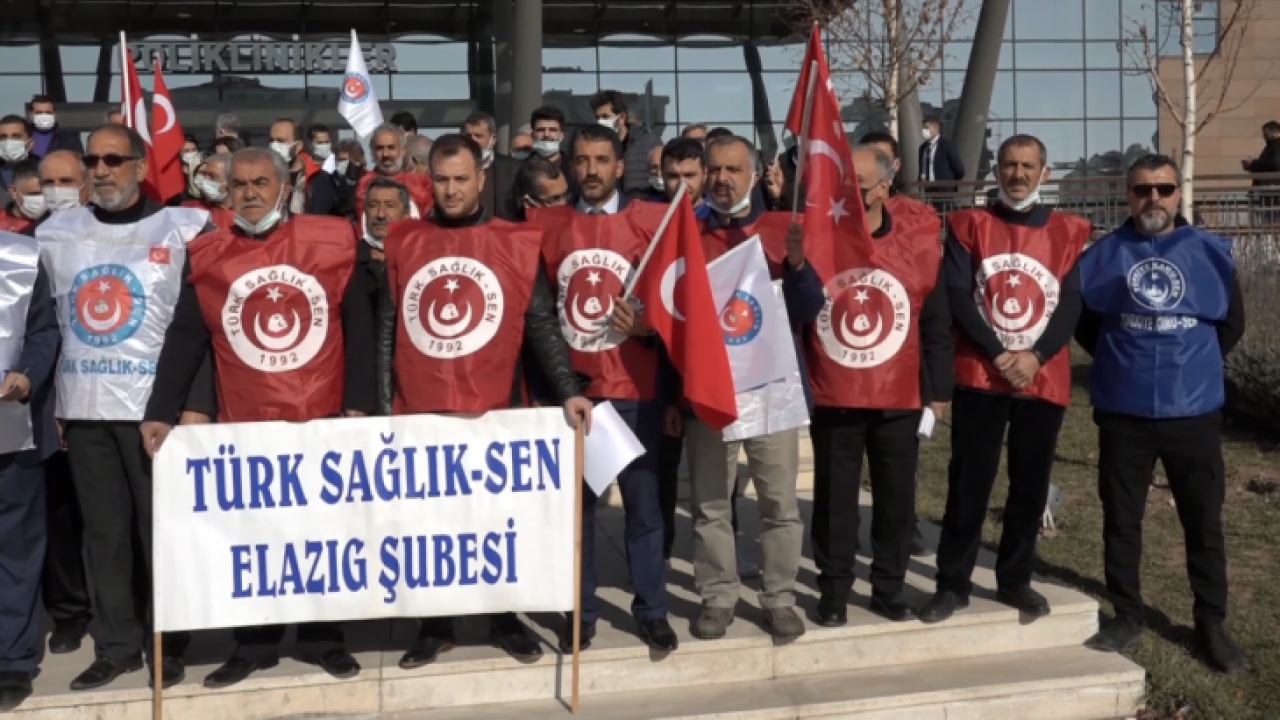 Türk Sağlık Sen Üyelerinden iş bırakma eylemi