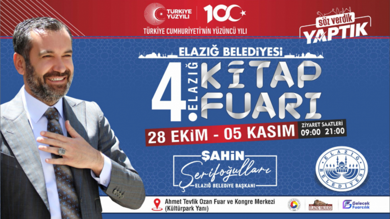 Elazığ Belediyesi 4. Kitap Fuarı'na Katılacak Yazarlar Belli Oldu