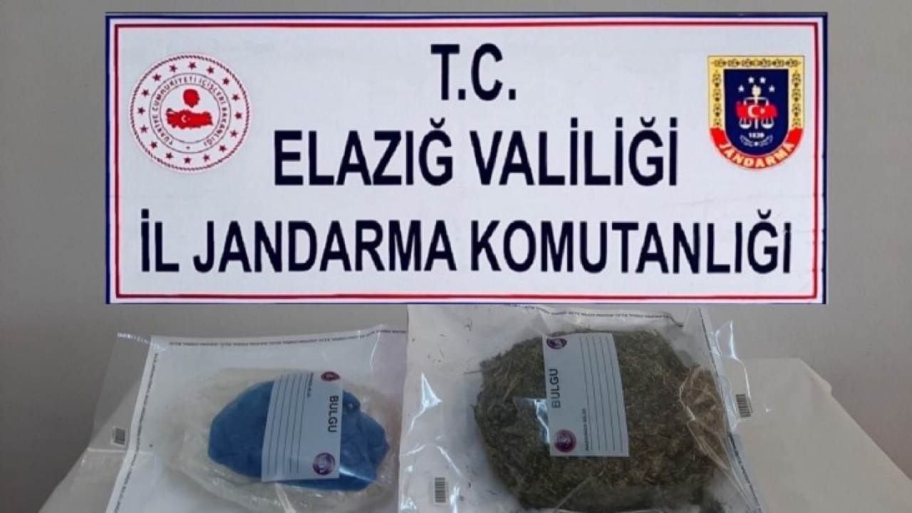 Elazığ'da araca zulalanmış vaziyette 1 buçuk kilo esrar ele geçirildi