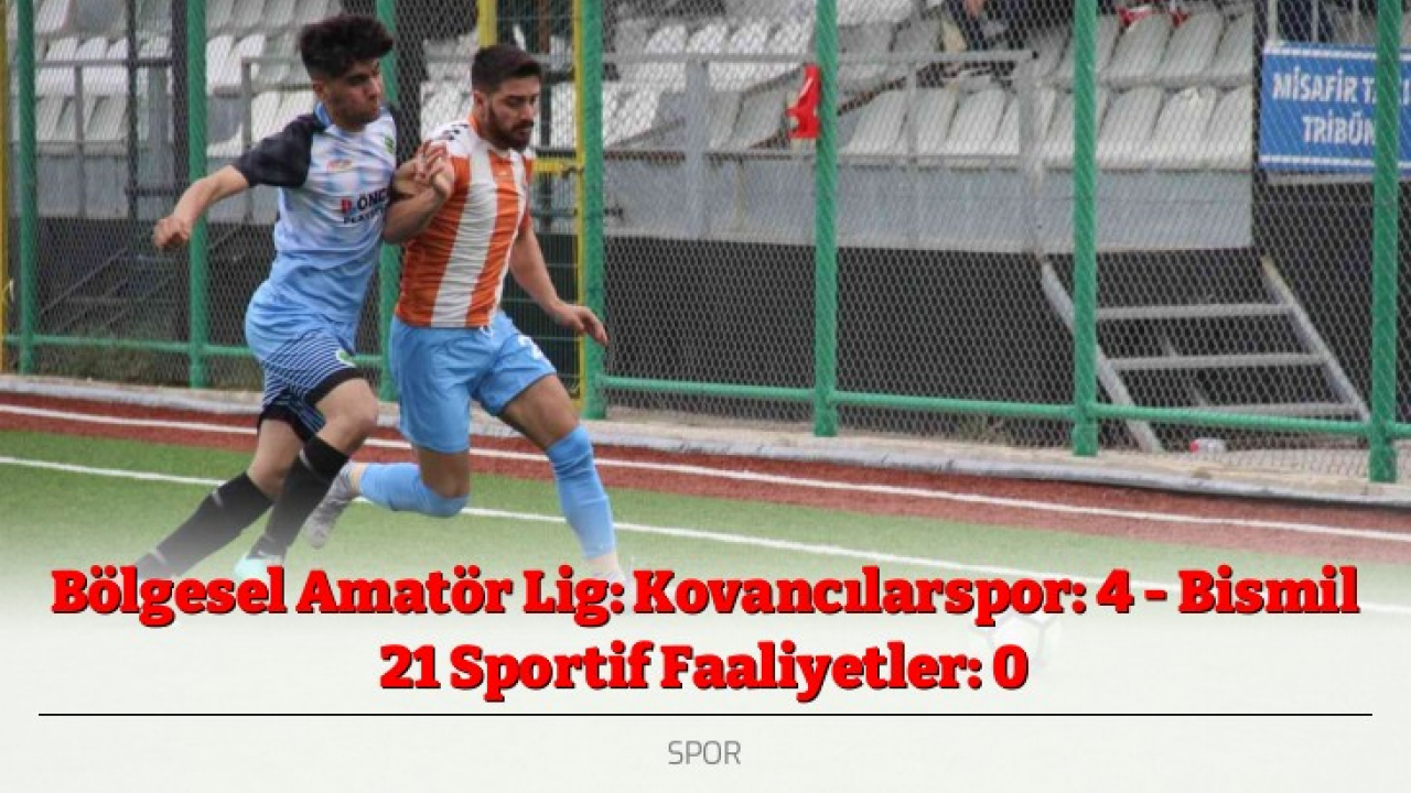 Bölgesel Amatör Lig: Kovancılarspor: 4 - Bismil 21 Sportif Faaliyetler: 0