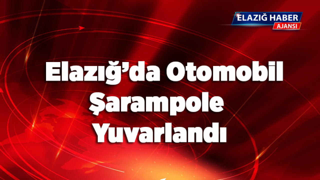 Elazığ'da Otomobil Şarampole Yuvarlandı