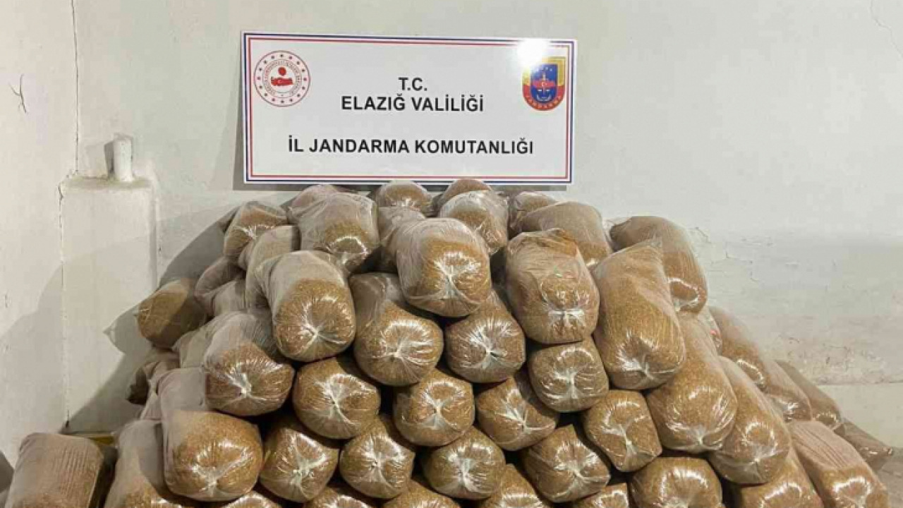 Elazığ'da 1 ton kıyılmış kaçak tütün ele geçirildi