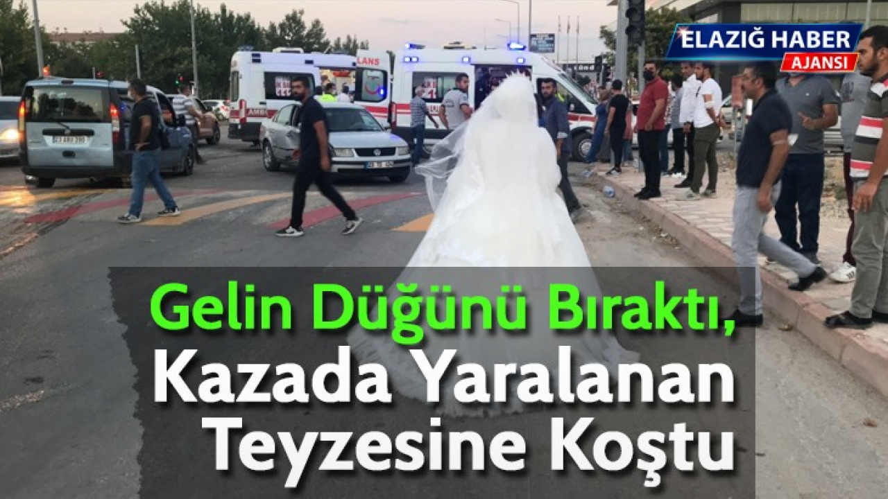 Gelin düğünü bıraktı, trafik kazasında yaralanan teyzesine koştu