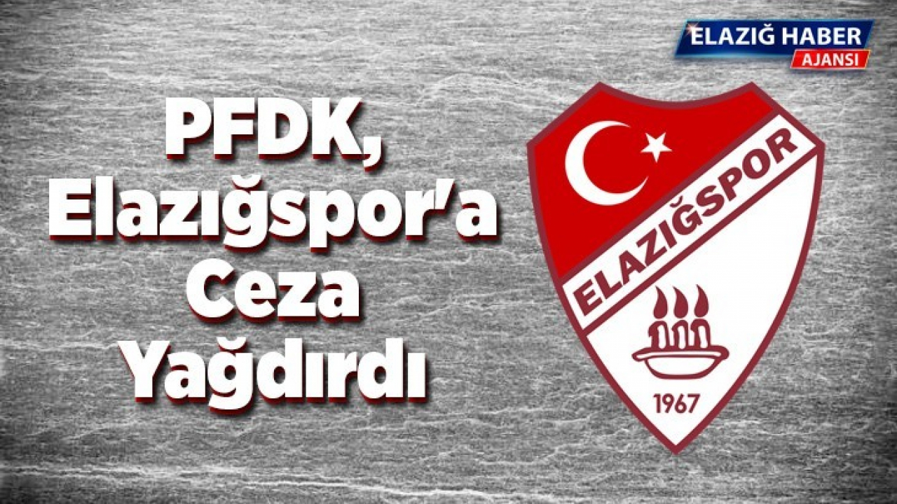 PFDK, Elazığspor'a Ceza Yağdırdı