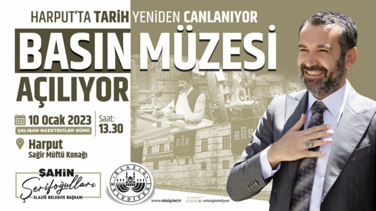 Elazığ Basın Müzesi 10 Ocak Çalışan Gazeteciler Günü'nde Açılıyor