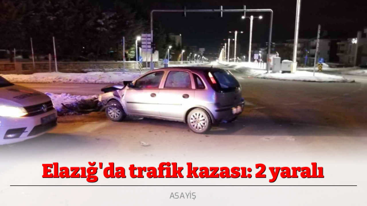Elazığ'da trafik kazası: 2 yaralı