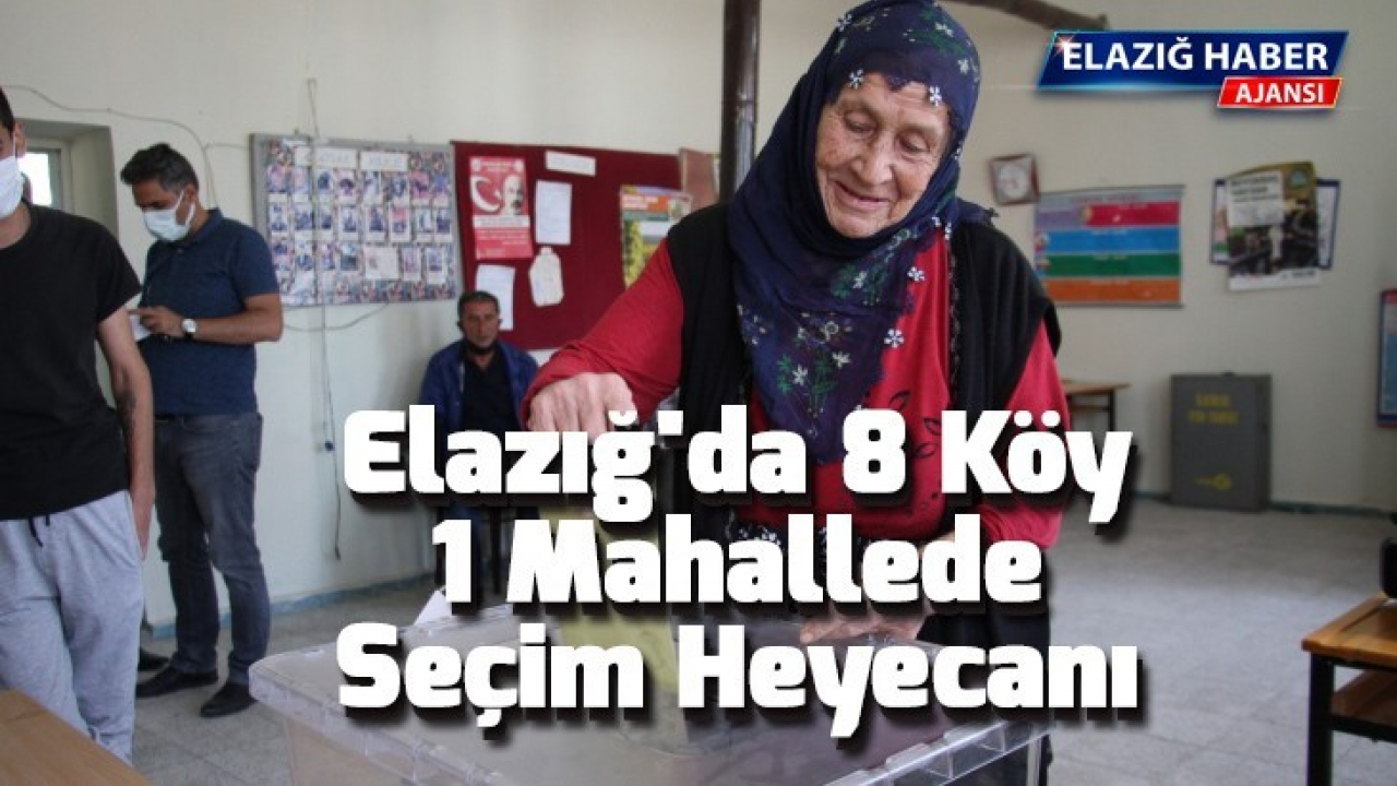 Elazığ'da 8 köy, 1 mahallede seçim heyecanı