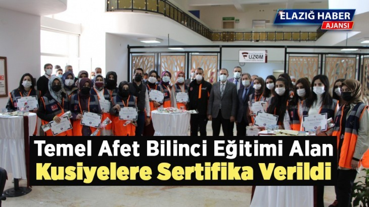 Temel Afet Bilinci Eğitimi Alan Kusiyelere Sertifika Verildi