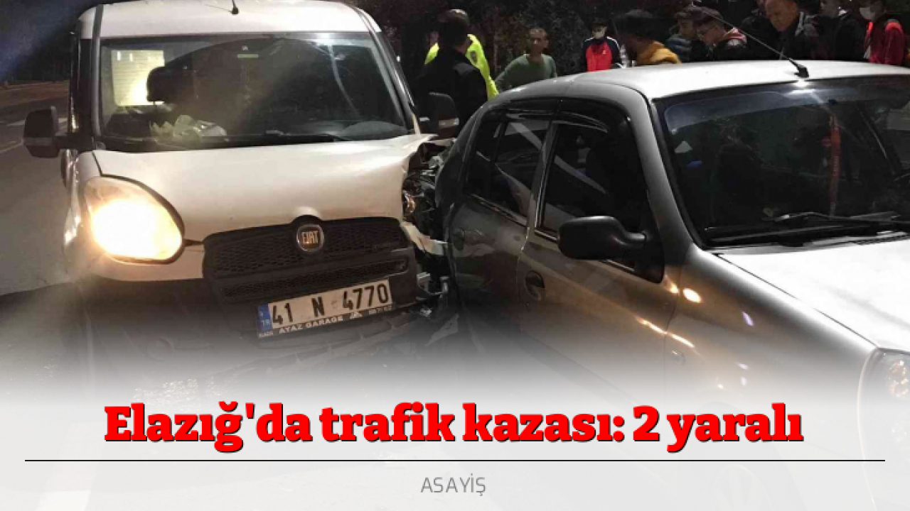 Elazığ'da trafik kazası: 2 yaralı