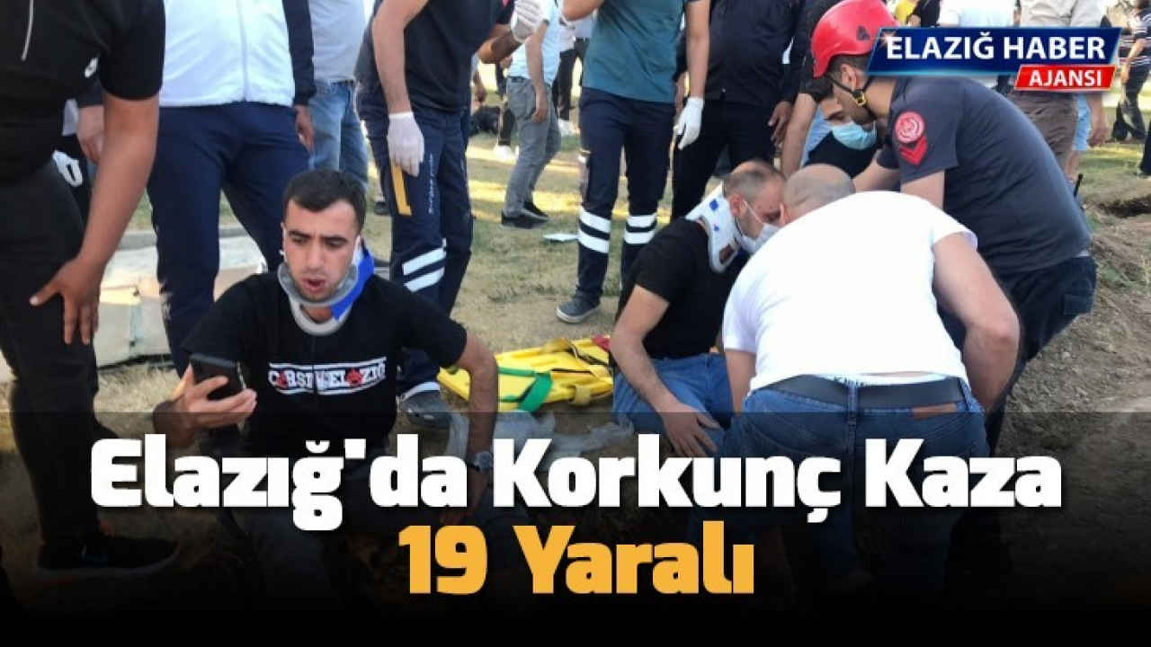 Elazığ'da korkunç kaza: 19 yaralı