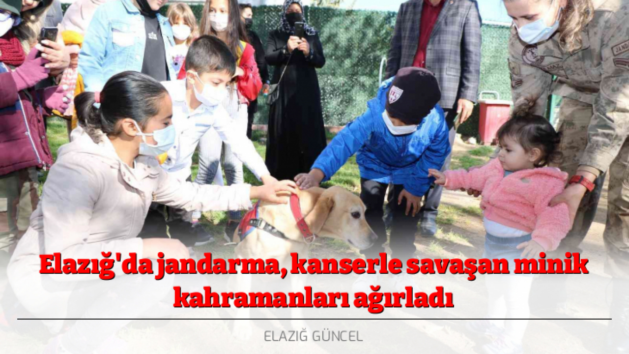Elazığ'da jandarma, kanserle savaşan minik kahramanları ağırladı
