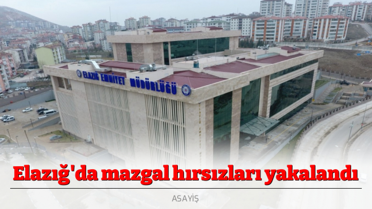 Elazığ'da mazgal hırsızları yakalandı