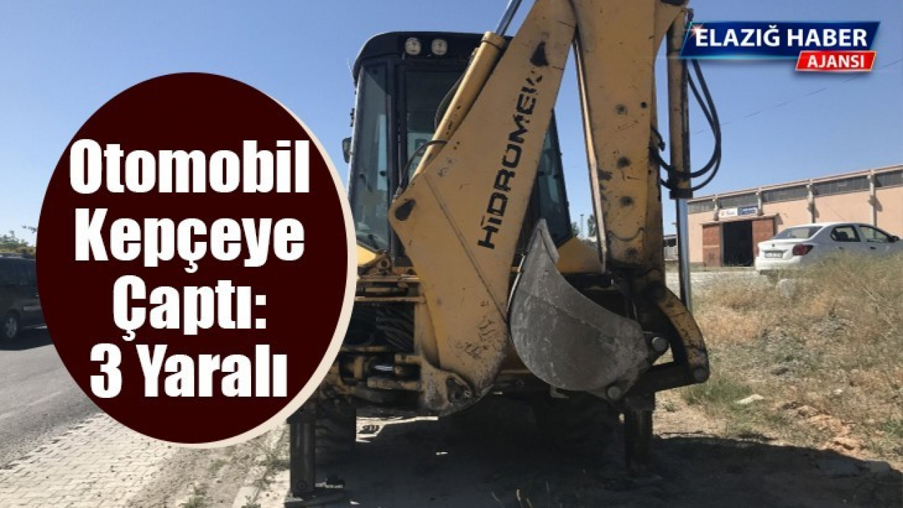 Otomobil kepçeye çaptı: 3 yaralı