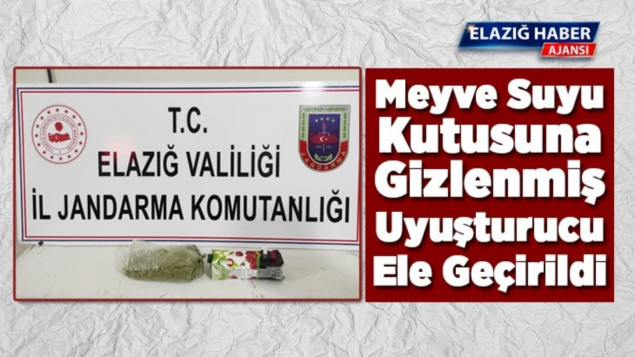 Meyve suyu kutusuna gizlenmiş uyuşturucu ele geçirildi