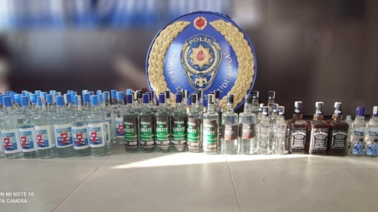 Tekirdağ'da 68 adet kaçak içki bodrum katta ele geçirildi
