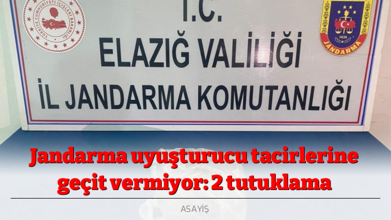 Jandarma uyuşturucu tacirlerine geçit vermiyor: 2 tutuklama