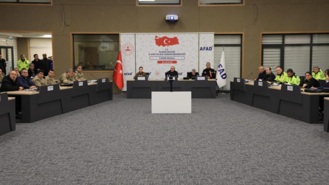 Elazığ'da kar yağışının oluşturduğu ve oluşturabileceği olumsuzluklar değerlendirildi