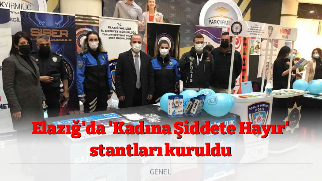 Elazığ'da 'Kadına Şiddete Hayır' stantları kuruldu