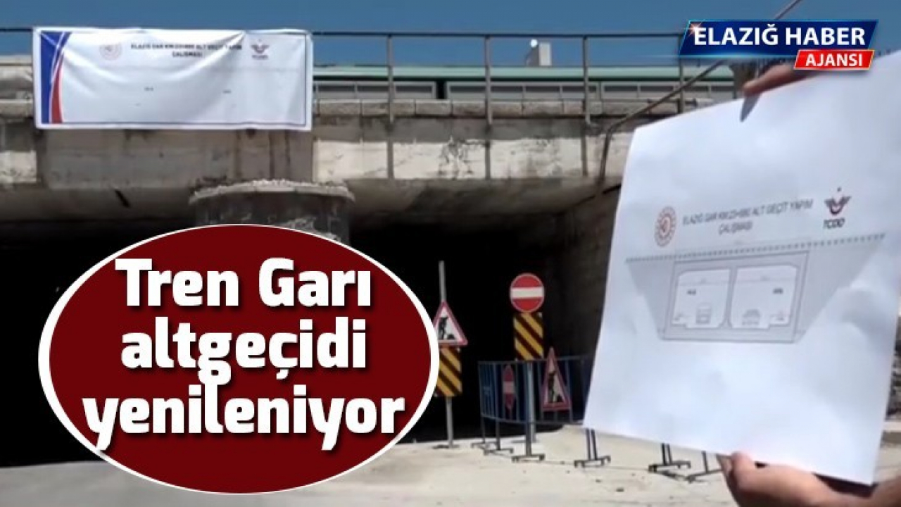 Tren Garı altgeçidi yenileniyor