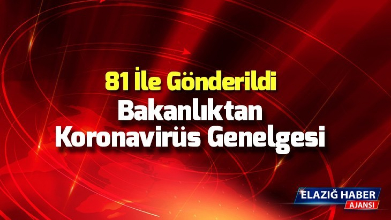 Bakanlıktan Koronavirüs Genelgesi