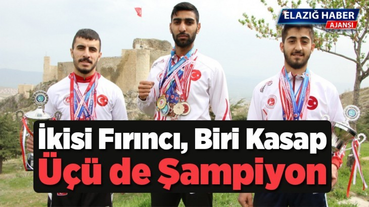 İkisi fırıncı, biri kasap, ama üçü de şampiyon