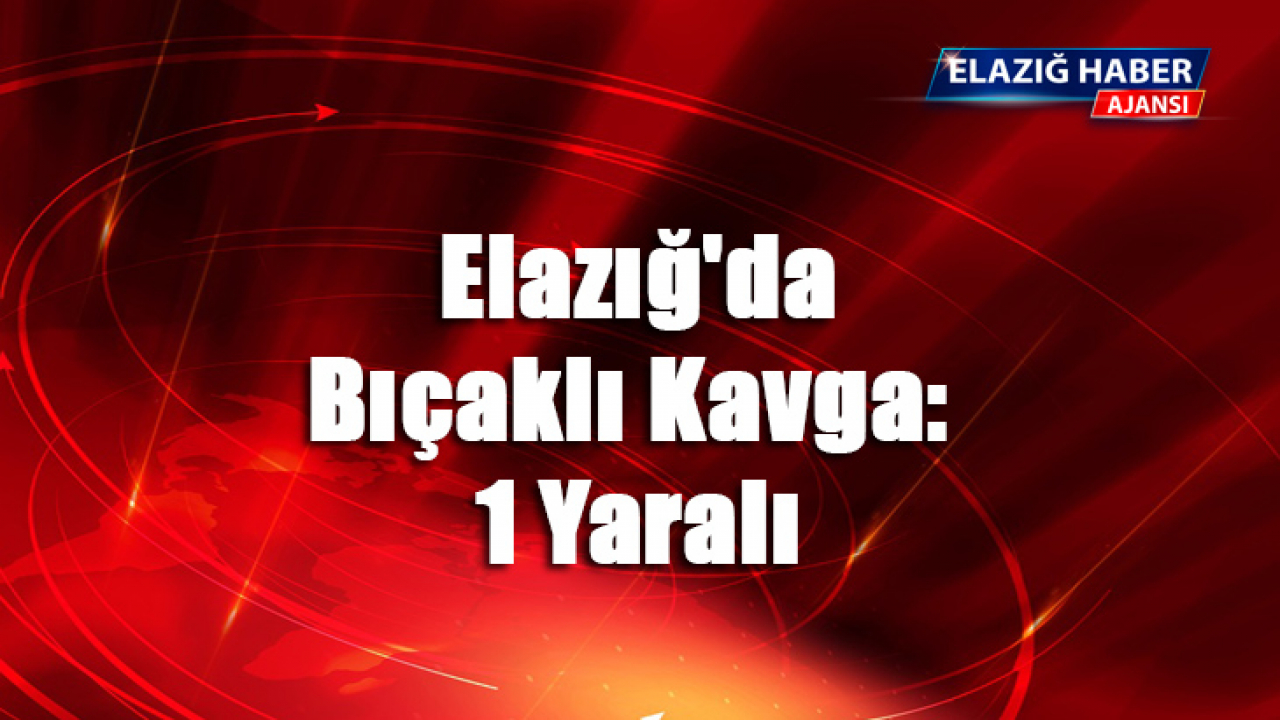 Elazığ'da bıçaklı kavga: 1 Yaralı