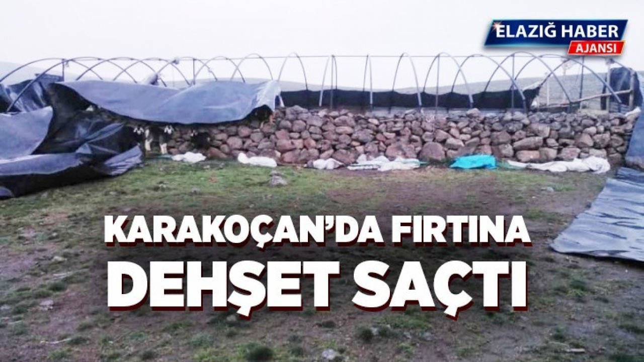 Karakoçan'da fırtına dehşet saçtı