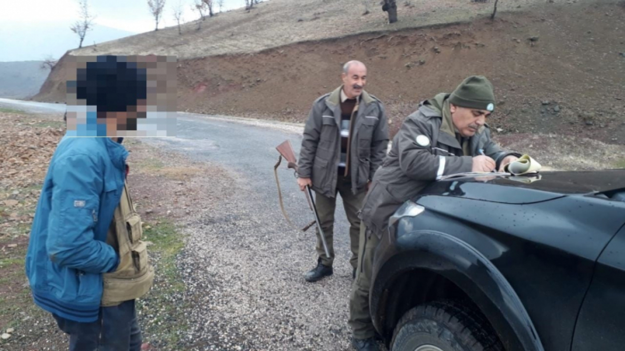 Elazığ'da yasa dışı avlanan kişiye idari işlem yapıldı