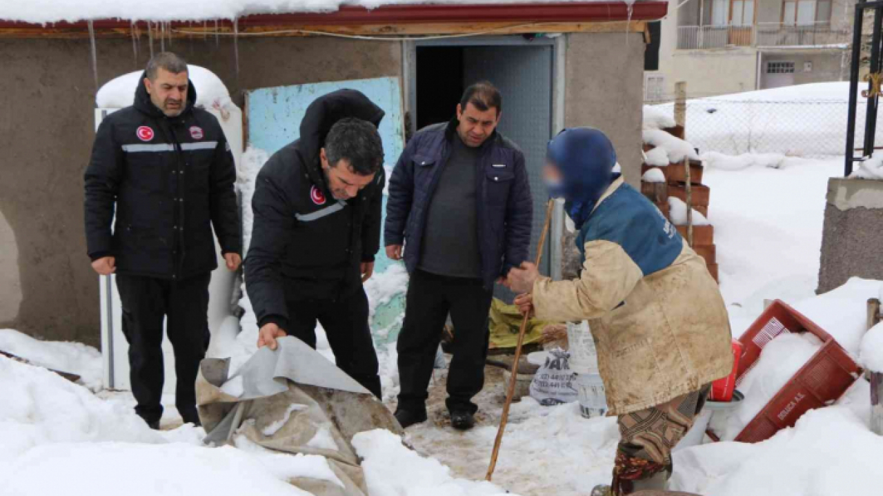 İl Özel İdaresi ekipleri, yaşlı kadının yardım çağrısına kayıtsız kalmadı