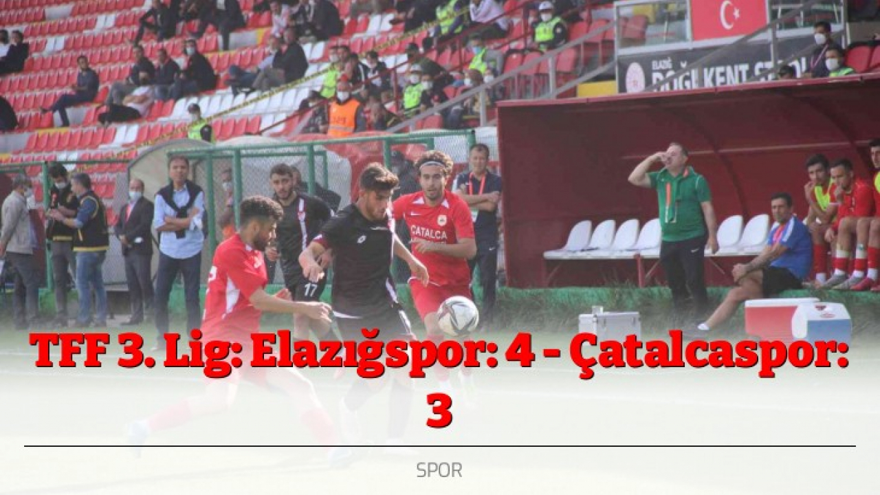 TFF 3. Lig: Elazığspor: 4 - Çatalcaspor: 3