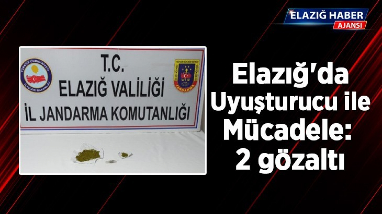 Elazığ'da uyuşturucu ile mücadele: 2 gözaltı