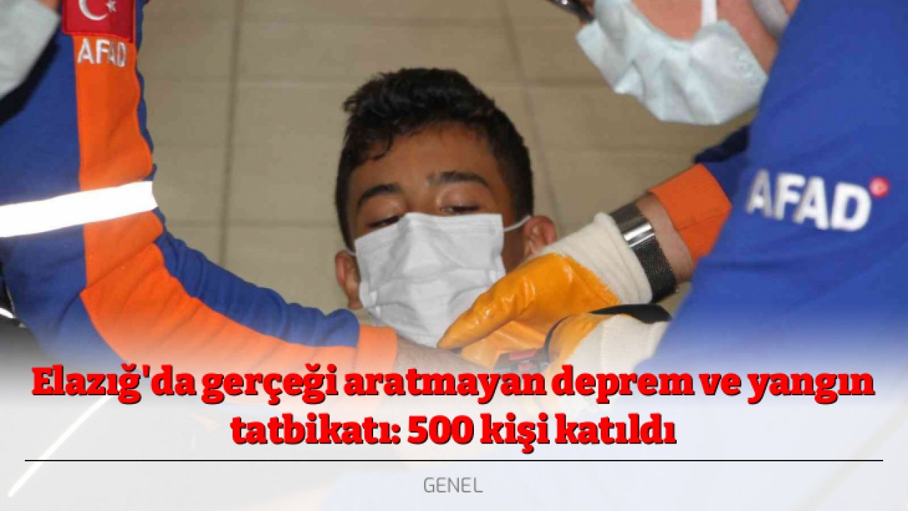 Elazığ'da gerçeği aratmayan deprem ve yangın tatbikatı: 500 kişi katıldı