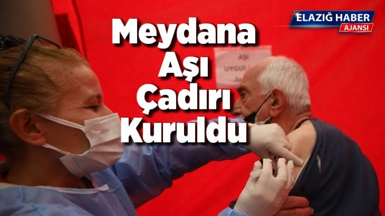 Meydana aşı çadırı kuruldu