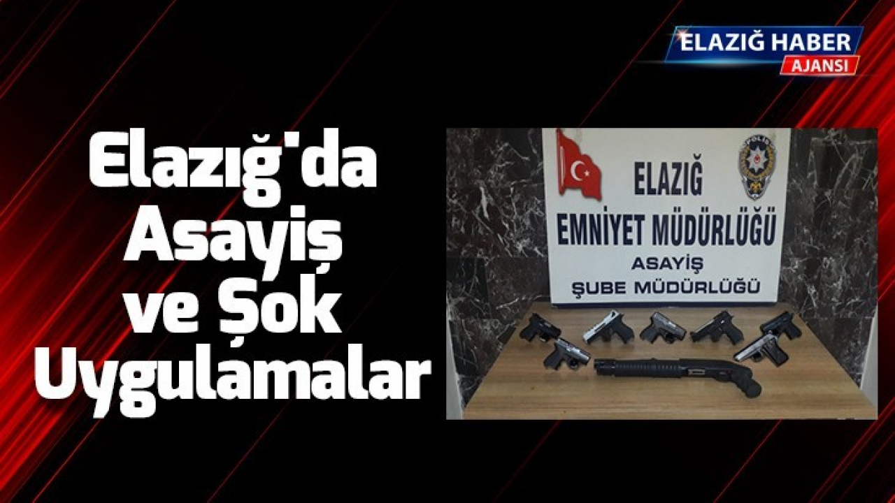 Elazığ'da asayiş ve şok uygulamalar