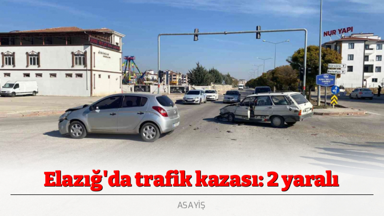 Elazığ'da trafik kazası: 2 yaralı