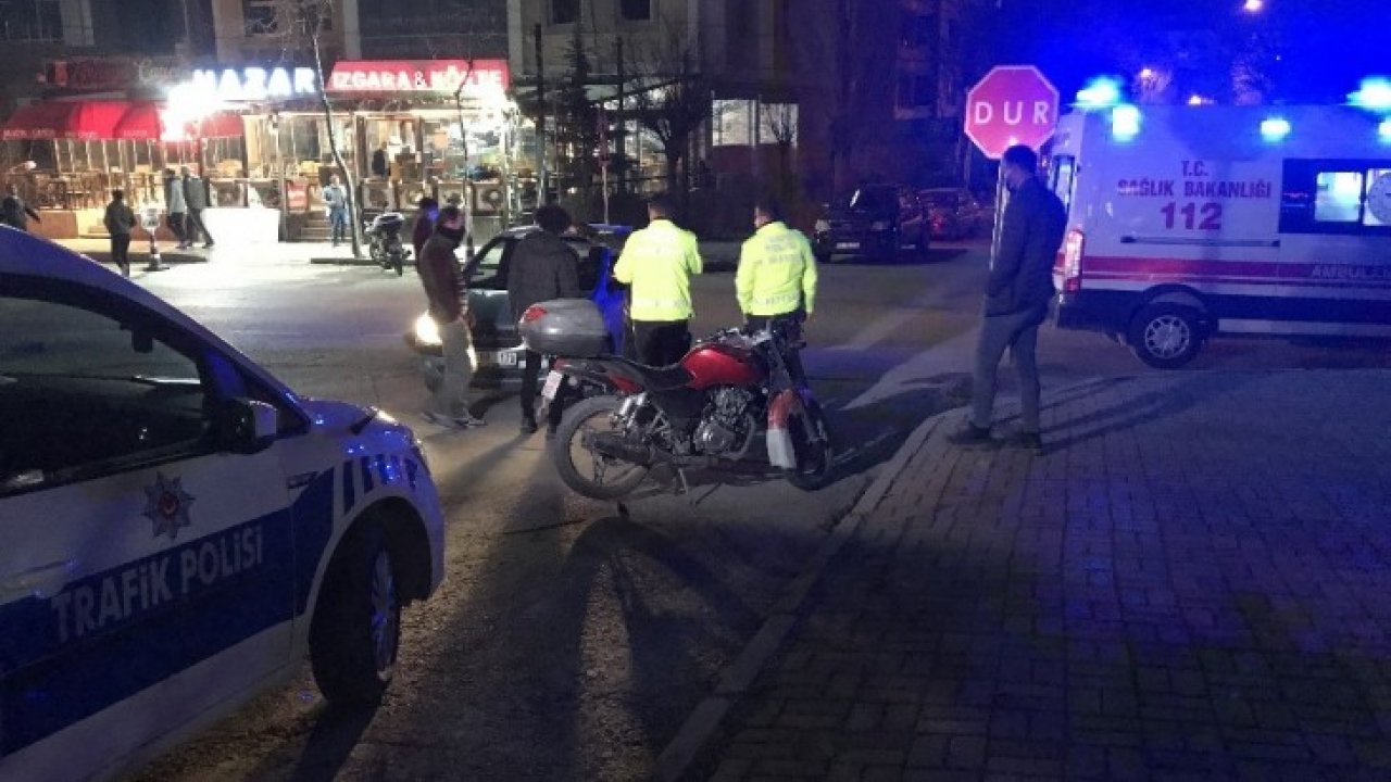Otomobil ile motosiklet çarpıştı: 1 yaralı