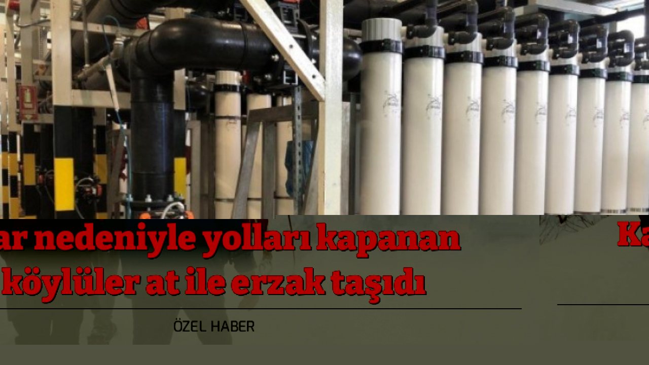 Kar nedeniyle yolları kapanan köylüler at ile erzak taşıdı