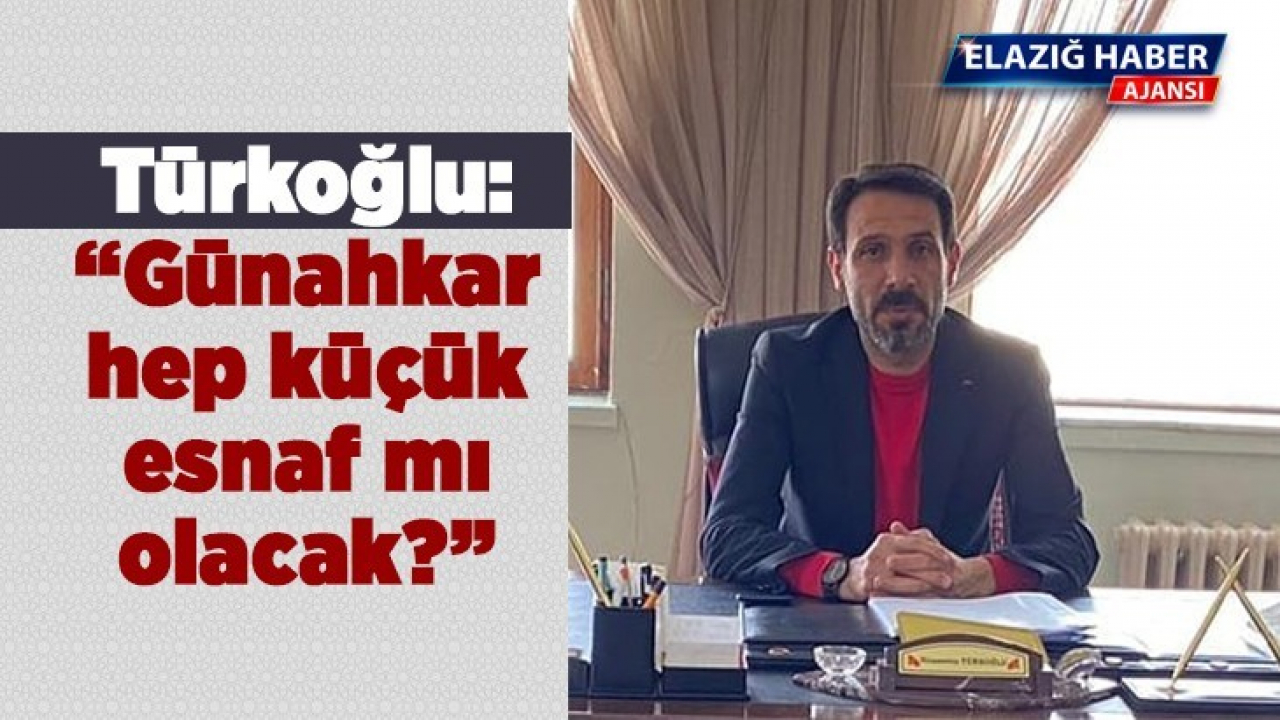 Türkoğlu: Günahkar hep küçük esnaf mı olacak